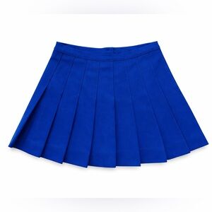 Dehen Official Vintage Royal Blue Pleated Cheer Skirt Made in USA M 90s